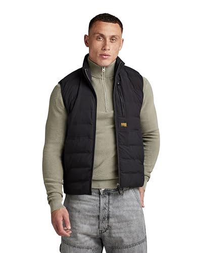 G-STAR RAW Herren Foundation Liner Weste, Schwarz (dk black D24277-D518-6484), S von G-Star RAW