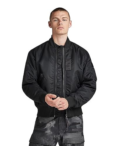 G-STAR RAW Herren G-A1 Bomber Jkt, Schwarz (dk black D23624-C143-6484), S von G-STAR RAW