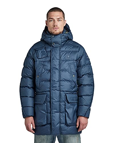 G-STAR RAW Herren G-Whistler Padded Hooded Parka, Blau (luna blue D20102-B958-C630), M von G-STAR RAW