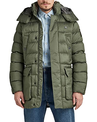 G-STAR RAW Herren G-Whistler Padded Hooded Parka, Grün (lt hunter D20102-D199-8165), L von G-STAR RAW