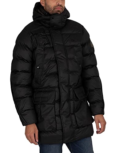 G-STAR RAW Herren G-Whistler Padded Hooded Parka, Schwarz (dk black D20102-B958-6484), S von G-STAR RAW