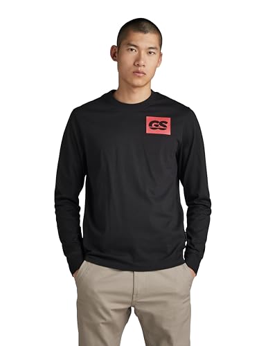 G-Star RAW Herren GS RAW Back gr r t ls, Schwarz (dk Black D23995-C336-6484), M von G-Star