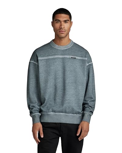 G-STAR RAW Herren Garment Dyed Loose Sweatshirt, Grau (axis gd D23881-D249-G083), L von G-STAR RAW