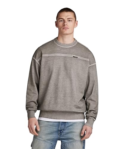 G-Star RAW Herren Garment Dyed Loose Sweatshirt, Grau (Elephant Skin gd D23881-D249-G107), XL von G-Star RAW