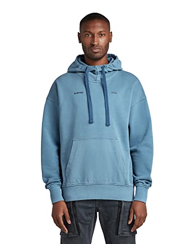 G-STAR RAW Herren Garment Dyed Oversized Hoodie, Blau (nitro gd D22327-D249-D150), M von G-STAR RAW