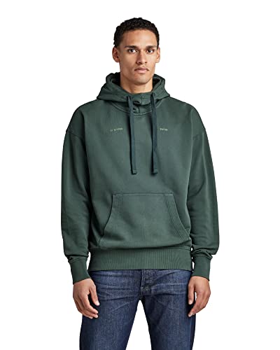 G-Star RAW Herren Garment Dyed Oversized Hoodie, Grün (laub gd D22327-D249-D549), M von G-STAR