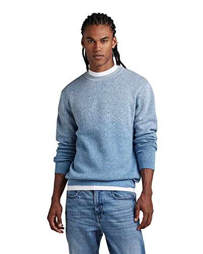 G-STAR RAW Herren Granularity Knitted Pullover, Mehrfarben (lake/deep wave D22824-C868-D837), XL von G-STAR RAW