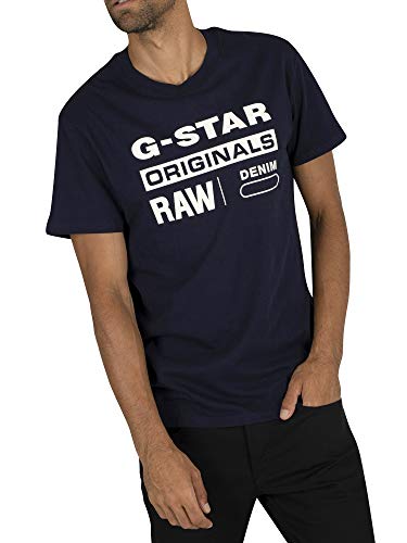 G-STAR RAW Herren Raw. Graphic T-Shirt, Blau (sartho blue D14143-336-6067), M von G-STAR RAW
