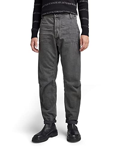 G-STAR RAW Herren Grip 3D Relaxed Tapered Jeans, Grau (faded black ink D19928-D182-D358), 26W / 30L von G-STAR RAW