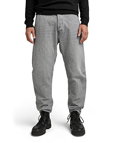 G-STAR RAW Herren Grip 3D Relaxed Tapered Jeans, Grau (faded grey limestone D19928-D109-D126), 32W / 32L von G-STAR RAW