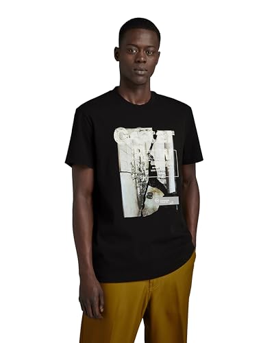 G-Star RAW Herren HQ Print T-Shirt, Schwarz (dk Black D23899-C336-6484), L von G-Star RAW