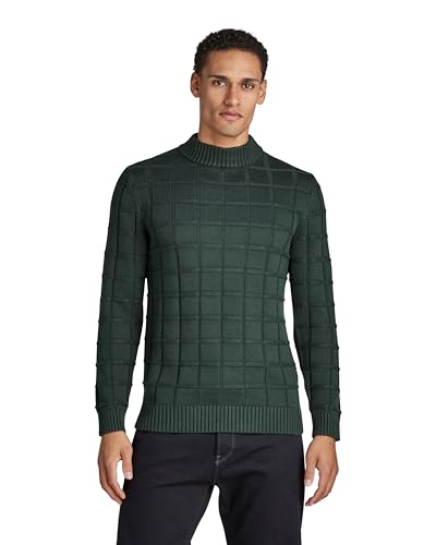 G-STAR RAW Herren Heavy Table Mock Knitted Pullover, Grün (laub D22528-D167-4287), XL von G-STAR RAW