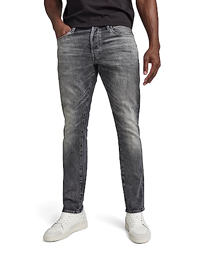 G-STAR RAW Herren 3301 Regular Tapered Jeans, Grau (faded bullit 51003-C293-B466), 40W / 38L von G-STAR RAW