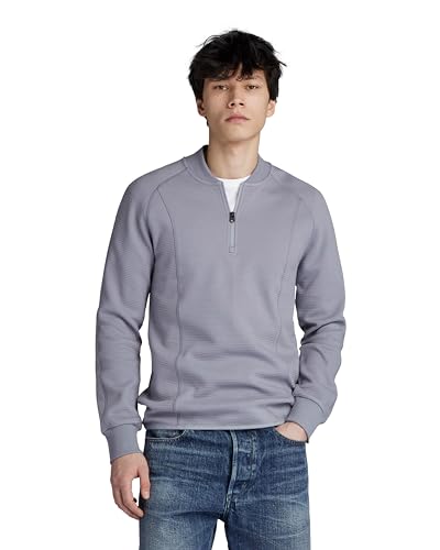 G-Star RAW Herren Jirgi Half Zip Slim Tweeter, Grau (dim Grey D23512-D271-3885), M von G-Star RAW