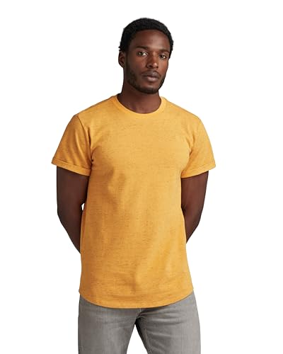 G-STAR RAW Herren Lash R T-Shirt, Mehrfarben (golden nugget htr D16396-D565-G425), L von G-STAR RAW