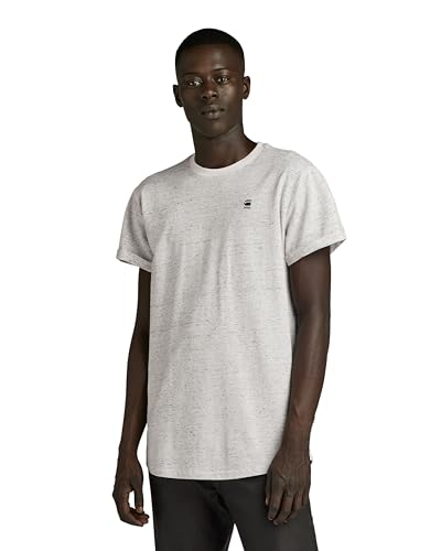 G-STAR RAW Herren Lash R T-Shirt, Mehrfarben (milk htr D16396-D565-971), XS von G-STAR RAW