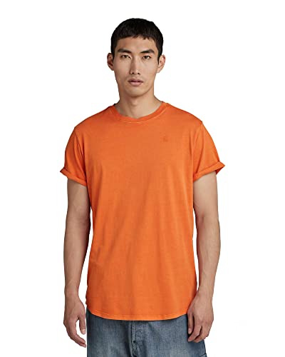 G-STAR RAW Herren Overdyed Lash T-Shirt T-Shirts, Orange (burned orange gd D16396-2653-D155), S von G-STAR RAW