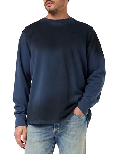 G-STAR RAW Herren Lash Sweatshirt, Blau (rank blue sprayed D18231-B782-G205), L von G-STAR RAW