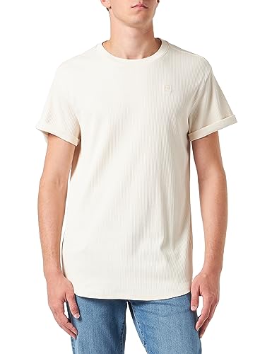 G-STAR RAW Herren Lash T-Shirt, Beige (eggnog D16396-D289-G076), S von G-STAR RAW