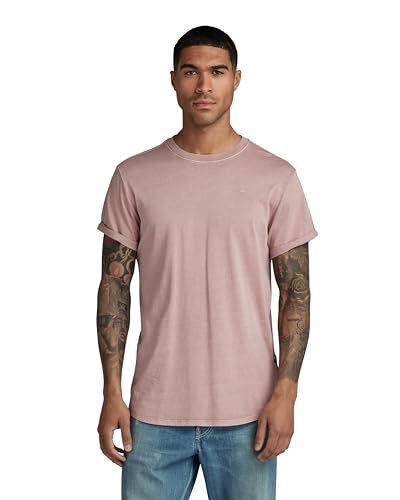 G-STAR RAW Herren Overdyed Lash T-Shirt T-Shirts, Purpur (lt berry mist gd D16396-2653-G216), S von G-STAR RAW