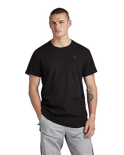 G-STAR RAW Herren Lash T-Shirt, Schwarz (dk black D16396-D289-6484), L von G-STAR RAW