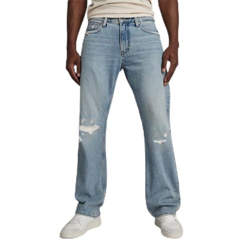 G-Star RAW Herren Lenney Bootcut Jeans, Blau (Sun Faded Ripped fogbow D24467-D436-G672), 30W / 32L von G-Star RAW