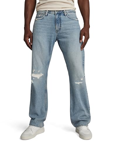G-Star RAW Herren Lenney Bootcut Jeans, Blau (Sun Faded Ripped fogbow D24467-D436-G672), 34W / 34L von G-STAR