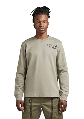 G-STAR RAW Herren Lightweight Moto Sweatshirt, Grün (shamrock D22491-D136-2199), S von G-STAR RAW