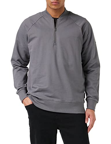 G-STAR RAW Herren Lightweight Sweatshirt Bomber Half Zip, Grau (granite D22396-D136-1468), XS von G-STAR RAW