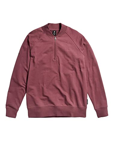 G-STAR RAW Herren Lightweight Sweatshirt Bomber Half Zip, Purpur (vineyard wine D22396-D136-D303), L von G-STAR RAW