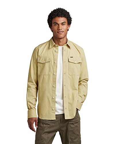 G-STAR RAW Herren Marine Slim Hemd, Grün (leek green D20165-D187-D613), S von G-STAR RAW