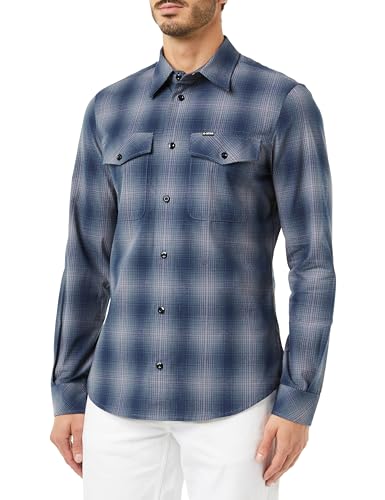 G-Star Raw Herren Marine Slim Hemd, Mehrfarben (rank Blue Vanderbilt Check D20165-D412-G092), XS von G-Star Raw