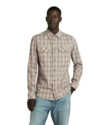 G-Star RAW Herren Marine Slim Hemd, Mehrfarben (Shamrock Liam Check D24963-D531-G545), L von G-Star RAW