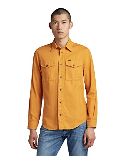 G-STAR RAW Herren Marine Slim Hemd, Gelb (dull yellow gd D20165-7647-D849), M von G-STAR RAW