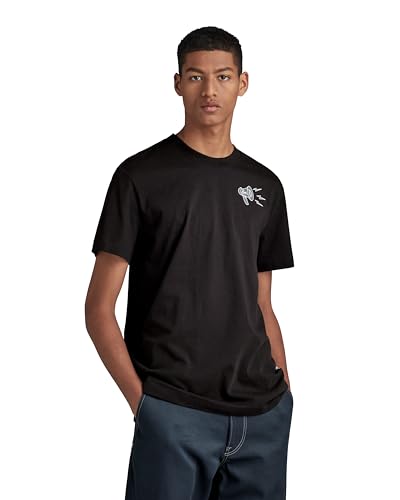 G-STAR RAW Herren Megaphone Graphic T-Shirt, Schwarz (dk black D23898-336-6484), M von G-STAR RAW