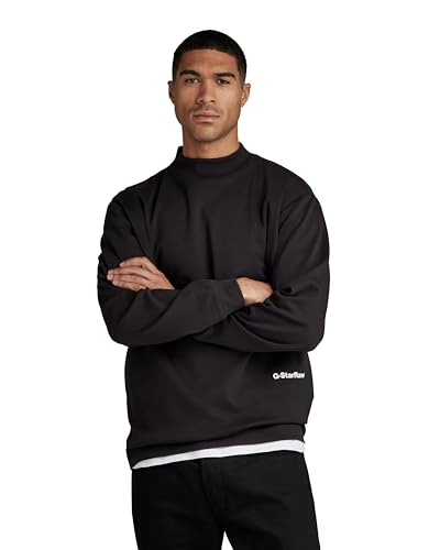 G-STAR RAW Herren Mock Neck Loose T-Shirt, Schwarz (dk black D23879-C812-6484), L von G-STAR RAW