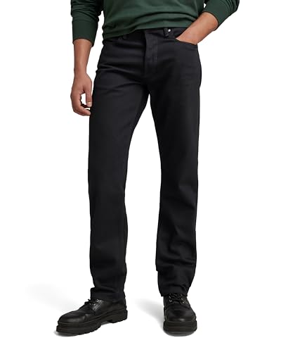 G-STAR RAW Herren Mosa Straight Jeans, Schwarz (pitch black D23692-B479-A810), 27W / 32L von G-STAR RAW