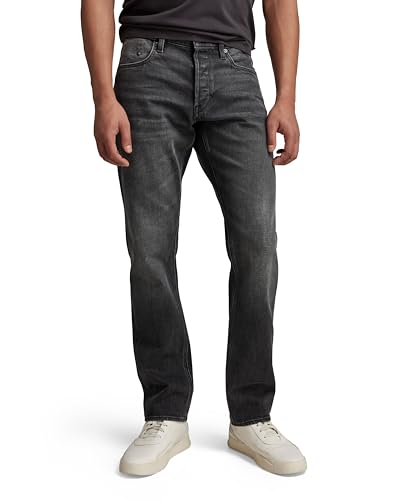 G-STAR RAW Herren Mosa Straight Jeans, Schwarz (worn in black moon D23692-B479-G108), 27W / 32L von G-STAR RAW
