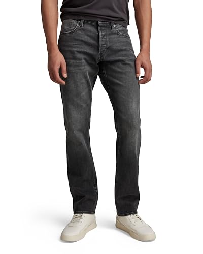 G-STAR RAW Herren Mosa Straight Jeans, Schwarz (worn in black moon D23692-B479-G108), 31W / 30L von G-STAR RAW