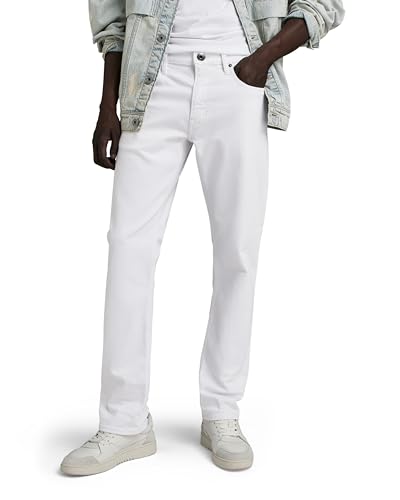 G-STAR RAW Herren Mosa Straight Jeans, Weiß (paper white gd D23692-D552-G547), 34W / 34L von G-STAR RAW