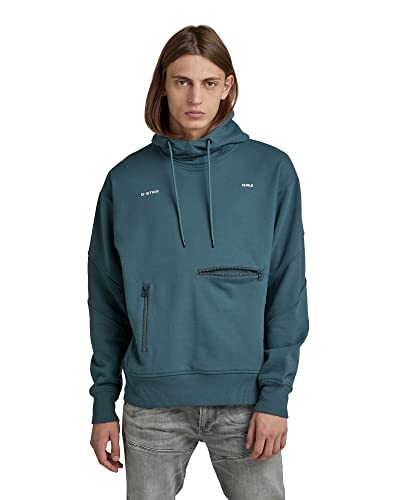 G-STAR RAW Herren Moto Hooded Sweatshirt, Blau (nitro D21510-A613-1861), S von G-STAR RAW