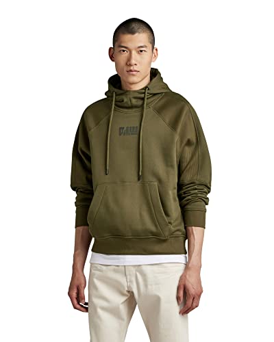 G-STAR RAW Herren Moto Loose Hooded Sweatshirt, Grün (shadow olive D22732-C988-B230), L von G-STAR RAW