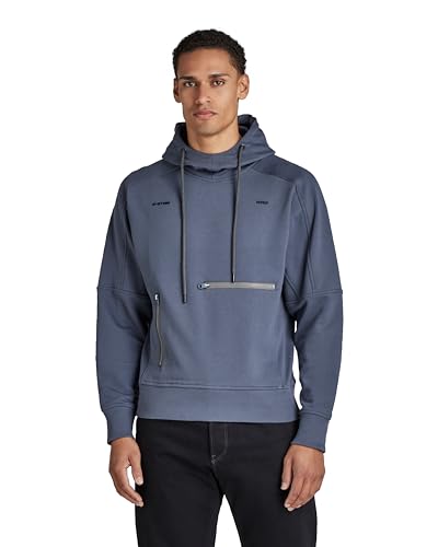 G-STAR RAW Herren Moto Loose Hoodie, Blau (fantem blue D22020-A613-863), M von G-STAR RAW