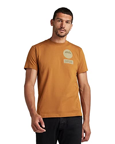 G-STAR RAW Herren Moto T-Shirt, Braun (dk vulcan D21201-C336-8052), M von G-STAR RAW