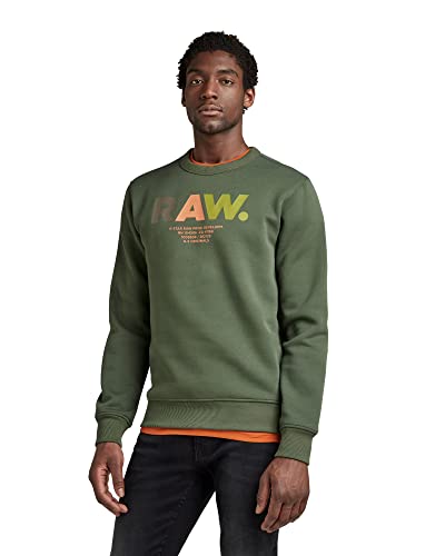 G-STAR RAW Herren Multi Colored RAW. Sweatshirt, Grün (lt hunter D22229-A971-8165), M von G-STAR RAW