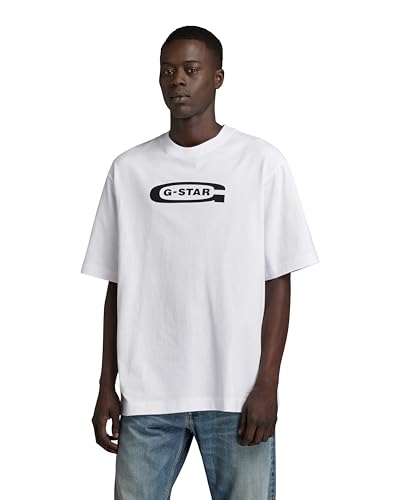 G-STAR RAW Herren Old School Logo Boxy T-Shirt, Weiß (white D23904-C336-110), M von G-STAR RAW