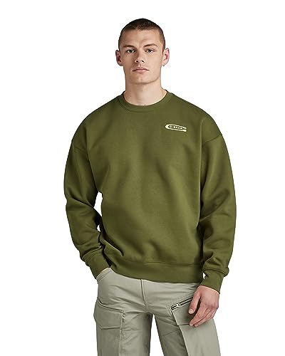 G-STAR RAW Herren Old skool back gr loose sw, Grün (dark olive D23994-D425-C744), L von G-STAR RAW