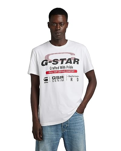 G-STAR RAW Herren Old skool originals r t, Weiß (white D23714-336-110), L von G-STAR RAW