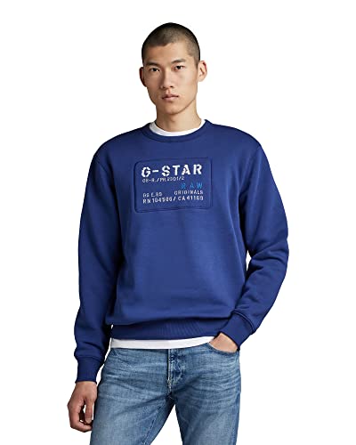 G-STAR RAW Herren Originals Sweatshirt, Blau (ballpen blue D22750-A971-1822), XS von G-STAR RAW