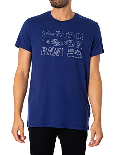 G-STAR RAW Herren Originals T-Shirt, Blau (ballpen blue D22775-C506-1822), XXL von G-STAR RAW